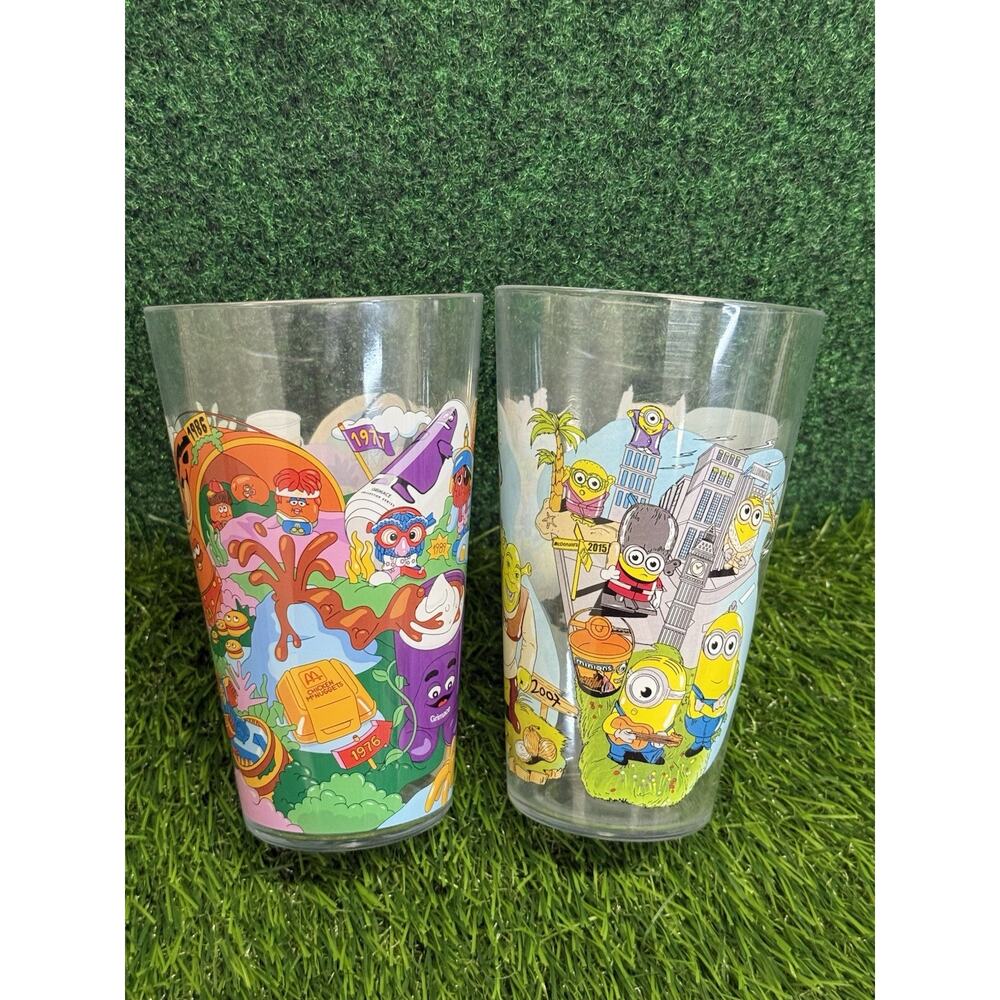 McDonald’s 2024 Collector's Edition Cups Jurassic Park, Minions Lot of 2